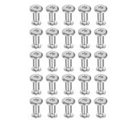 PATIKIL M2x3mm Hex Chicago Screws 3x6mm, 20Pcs Stainless Steel Metric Hex Drive Socket Cap Binding Post Screw Posts for Scrapbook Leather Belt Album Furniture Repair, Silver