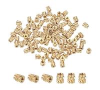 PATIKIL M2x4x3.5 mm Brass Threaded Insert, 100 Pcs Metric Knurled Nuts Heat Set Insert for Plastic 3D Printing Components