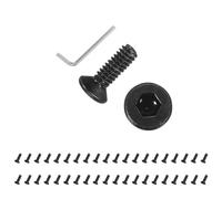PATIKIL M2x6 mm Flat Head Socket Cap Screws, 100 Pcs Carbon Steel Flat Countersunk Bolts Hex Socket Drive Machine Screws Full Thread Grade 10.9 for Machinery Industries, Black