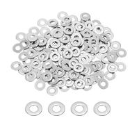 PATIKIL M3 304 Stainless Steel Flat Washer, 200 Pcs 3mm ID 7mm OD 0.5mm Thick Metric Washers Metal Sealing Gasket Ring for Screws Bolts Factories Home Outdoor Projects