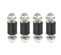 PATIKIL M3 8x10mm Rubber Isolator Mounts, 4 Pcs Rubber Studs Shock Absorber Anti-Vibration Isolation Damping Mounts with Lock Nuts for Motor, Air Compressor, Engines (26mm Height)