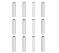 PATIKIL M3 Aluminum Spacers, 10 Pcs Metal Spacer Aluminum 3.1mm ID x 5mm OD x 25mm L Aluminum Spacer Screw Standoff Round for M3 Screw Bolts