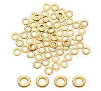 PATIKIL M3 Brass Flat Washer, 200 Pcs 3mm ID 6mm OD 1mm Thick Metric Washers Metal Sealing Gasket Ring for Screws Bolts Factories Home Outdoor Projects