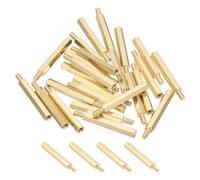 PATIKIL M3 Brass Hex Standoff, 25 Pcs PCB Motherboard Spacer Screws for Drone Quadcopter Computer Build Electronic Projects Circuit Board, Gold (M3 x 30mm+6mm)