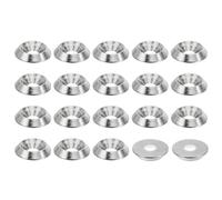 PATIKIL M3 Finish Countersunk Washer, 20pcs 10mm Dia. 2mm Tall Solid 304 Stainless Steel CNC Finish Cup Washer Screw Head Gasket for Industrial Construction