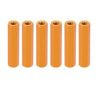PATIKIL M3 Hex Nuts, 6pcs M3 Threaded Spacers Aluminum 25mm L Female Metal Spacer Screw Standoff for M3 Screw Bolts RC Car Drones Stacks Motherboard, Golden