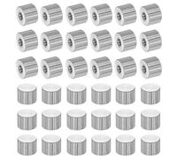 PATIKIL M3 Knurled Thumb Nuts, 50pcs Nickel Plated Female Thread Type Flat Head Blind Hole Round Hand Tighten Knob Fasteners Screw Cap Adjust Lock Position, D8mm x H6mm