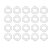 PATIKIL M3 Silicone Flat Washer, 20 Pcs 3mm ID 6mm OD 1.5mm Thick Plain Washer Grommets O-Ring Sealing Gasket Spacer for Faucet Pipe Water Hose Shower Door Handles, White