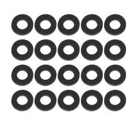 PATIKIL M3 Silicone Flat Washer, 20 Pcs 3mm ID 6mm OD Plain Washer Grommets O-Ring Sealing Gasket Spacer for Faucet Pipe Water Hose Shower Door Handles, Black