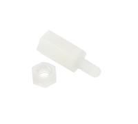 PATIKIL M3 Standoff Screws 40 Pack Nylon Hex PCB Standoffs Nuts for Motherboards, Computer Cases, Circuit Boards, Electronics, (10mm+6mm, White)
