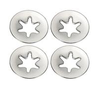 PATIKIL M3 Star Internal Tooth Lock Washers, 150 Pcs Push on Retaining Clips 304 Stainless Steel Quick Speed Locking Washers for Fastening, Silver