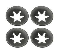 PATIKIL M3 Star Internal Tooth Lock Washers, 150 Pcs Push on Retaining Clips Manganese Steel Quick Speed Locking Washers for Fastening, Black
