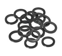 PATIKIL M30 Rubber Flat Washer, 16 Pack 30mm ID 40mm OD 3mm Thick Sealing Spacer Gasket Ring for Faucet Pipe Water Hose Fastener Bolt, Black