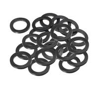 PATIKIL M30 Rubber Flat Washer, 20 Pack 30mm ID 39mm OD 3mm Thick Sealing Spacer Gasket Ring for Faucet Pipe Water Hose Fastener Bolt, Black
