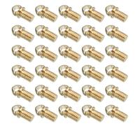 PATIKIL M3x0.5 Eye Bolts, 30 Pack Screw Hook Loop Ring Decorative Light Fixture for Candle Pendant Lamp Chandelier DIY Project, Gold Tone