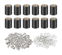 PATIKIL M3x10mm PCB Support Spacer, 12 Set 10mm/0.39" Supporting Height PCB Standoff Isolation Board Stand Column Flat Head Plastic Copper Support for PCB PC Board, Style 1