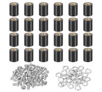 PATIKIL M3x10mm PCB Support Spacer, 24 Set 10mm/0.39" Supporting Height PCB Standoff Isolation Board Stand Column Flat Head Plastic Copper Support for PCB PC Board, Style 1