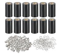 PATIKIL M3x15mm PCB Support Spacer, 12 Set 15mm/0.59" Supporting Height PCB Standoff Isolation Board Stand Column Flat Head Plastic Copper Support for PCB PC Board, Style 1