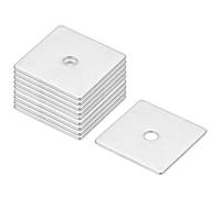 PATIKIL M3x20x1mm Square Washers, 36pcs Square Plate Washers Square Strut Washer Bearing Plate 304 Stainless Steel Flat Pad Spacer Hardware Fastener Nut Bolt Gasket