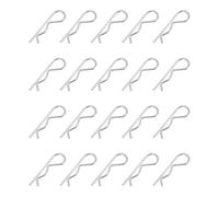 PATIKIL M3x75mm Cotter Pins, 20 Pcs R Clips Spring Retaining Wire Hair Heavy Duty Carbon Steel Hitch Pin Clip for Trailer Locking Lawn Mowers Tractor Carts Truck, Silver
