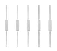 PATIKIL M3x80mm Double End Threaded Stud Screw, 5pcs 304 Stainless Steel Hex Bolt Left and Right Hand Threaded Rod Bar Adapter for Furniture Hardware, House Maintenance