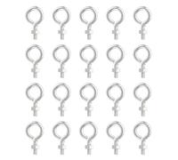 PATIKIL M3x8mm Eye Bolts with Nuts, 20 Pcs Shoulder Swing Lifting Eye Bolt Carbon Steel Threaded Screw Eyebolt for Cables Wires Hanging Lights