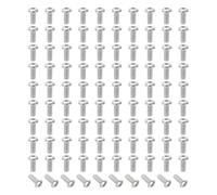 PATIKIL M4-0.7x12mm Button Head Socket Cap Screws, 100 Pcs 304 Stainless Steel 18-8 Hex Socket Cap Screw Bolts Allen Hex Drive Full Machine Thread