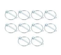 PATIKIL M4.5x36 mm Tractor Lynch Pin with Ring, 10 Pcs Heavy Duty Assortment Kit Lock Pin Clips for Tractors Trailer Farm Trucks Mowers, Silver Tone