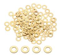 PATIKIL M4 Brass Flat Washer, 200 Pcs 4mm ID 8mm OD 0.5mm Thick Metric Washers Metal Sealing Gasket Ring for Screws Bolts Factories Home Outdoor Projects