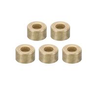 PATIKIL M4 Brass Spacers, 5 Pcs Metal Spacer Brass 4mm ID x 8mm OD x 5mm L Brass Spacers Screw Standoff for 5/32 Inch or M4 Screw