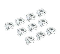 PATIKIL M4 Cage Nuts Carbon Steel Zinc Plated for Server Rack Cabinets, Silver Tone Pack of 30