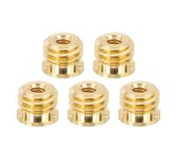 PATIKIL M4 Female to 3/8" Male Convert Screw Adapter, 5 Pcs Tripod Thread Adapter Mount for Camera Monopod Video DSLR SLR Mic Stand, Gold