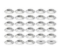 PATIKIL M4 Finish Countersunk Washer, 50pcs 16mm Dia. 3.2mm Tall Solid 304 Stainless Steel CNC Cup Washer Flat Screw Head Gasket for Constructions, Taper