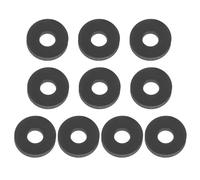 PATIKIL M4 Silicone Flat Washer, 10 Pcs 4mm ID 10mm OD Plain Washer Grommets O-Ring Sealing Gasket Spacer for Faucet Pipe Water Hose Shower Door Handles, Black