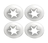 PATIKIL M4 Star Internal Tooth Lock Washers, 150 Pcs Push on Retaining Clips 304 Stainless Steel Quick Speed Locking Washers for Fastening, Silver