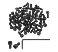 PATIKIL M4 x 10mm Hex Socket Head Screws Cap Bolt, 50 Pack 12.9 Grade Carbon Steel Hexagon Socket Screw Hex Socket Drive Machine Screws with Hex Wrenches, Black