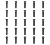 PATIKIL M4 x 20 mm Flat Head Socket Cap Screws, 50 Pack Flat Countersunk Bolts Medium Carbon Steel Hex Socket Drive Machine Screws Full Thread Black Oxide Grade 10.9