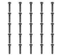 PATIKIL M4 x 25 mm Flat Head Socket Cap Screws, 20 Pack Flat Countersunk Bolts Medium Carbon Steel Hex Socket Drive Machine Screws Full Thread Black Oxide Grade 10.9