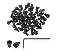 PATIKIL M4 x 6mm Hex Socket Head Screws Cap Bolt, 50 Pack 12.9 Grade Carbon Steel Hexagon Socket Screw Hex Socket Drive Machine Screws with Hex Wrenches, Black