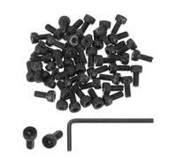 PATIKIL M4 x 8mm Hex Socket Head Screws Cap Bolt, 50 Pack 12.9 Grade Carbon Steel Hexagon Socket Screw Hex Socket Drive Machine Screws with Hex Wrenches, Black