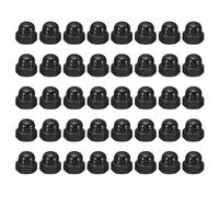 PATIKIL M4x0.7 Acorn Hex Bolt Covers, 40 Pcs Dome Head Carbon Steel Hexagon Decorative Cap Nuts for Home Repair, Industrial Equipment Fasteners, Black