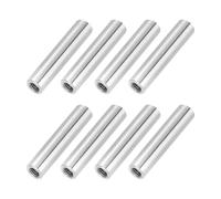 PATIKIL M4x0.7mm Pitch 304 Stainless Steel Round Coupling Nuts, 8 Pcs 30mm / 1.18" Length Metric Coarse Thread Connector Sleeve Rod Bar Stud Fully Threaded Nut Fastener, Silver Tone