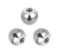 PATIKIL M4x10mm Ball Nuts Knob, 3pcs 304 Stainless Steel Round Solid Blind Hole Decorative Screw Cap Cover Machinery Handle Hardware