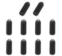 PATIKIL M4x10mm Ball Point Set Screws, 10 Pcs Carbon Steel Hex Socket Spring Plungers Grub Screw for Industrial Machine Home Furniture Workplaces, Black