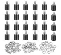 PATIKIL M4x10mm PCB Support Spacer, 24 Set 10mm/0.39" Supporting Height PCB Standoff Isolation Board Stand Column Flat Head Plastic Copper Support for PCB PC Board, Style 2