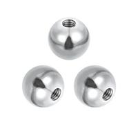 PATIKIL M4x12.7mm Ball Nuts Knob, 3pcs 304 Stainless Steel Round Solid Blind Hole Decorative Screw Cap Cover Machinery Handle Hardware