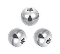 PATIKIL M4x12mm Ball Nuts Knob, 3pcs 304 Stainless Steel Round Solid Blind Hole Decorative Screw Cap Cover Machinery Handle Hardware