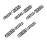 PATIKIL M4x15 to M5x15 Double End Threaded Stud Screw Bolt, 5 Pack Slotted Head 304 Stainless Steel Rod Bolts Thread Reducer Adapter for Furniture Fastener, 30mm Long