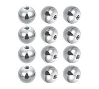 PATIKIL M4x15mm Ball Nuts Knob, 12pcs 304 Stainless Steel Round Solid Blind Hole Decorative Screw Cap Cover Machinery Handle Hardware