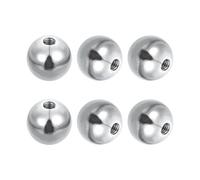PATIKIL M4x15mm Ball Nuts Knob, 6pcs 304 Stainless Steel Round Solid Blind Hole Decorative Screw Cap Cover Machinery Handle Hardware